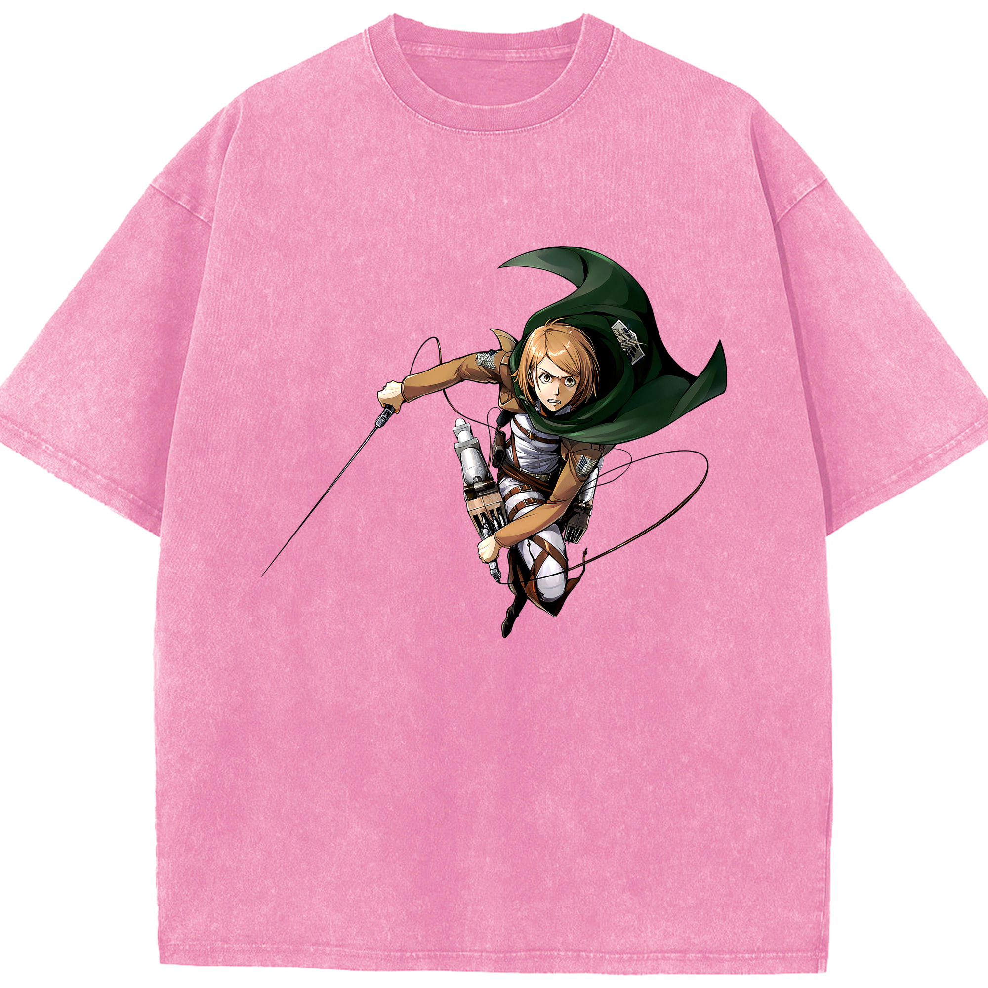（画像用） 進撃の巨人 ペトラ·ラル Attack on Titan Petra Rall 綿100% ヴィンテージ風 半袖Tシャツ（フロントプリント）
